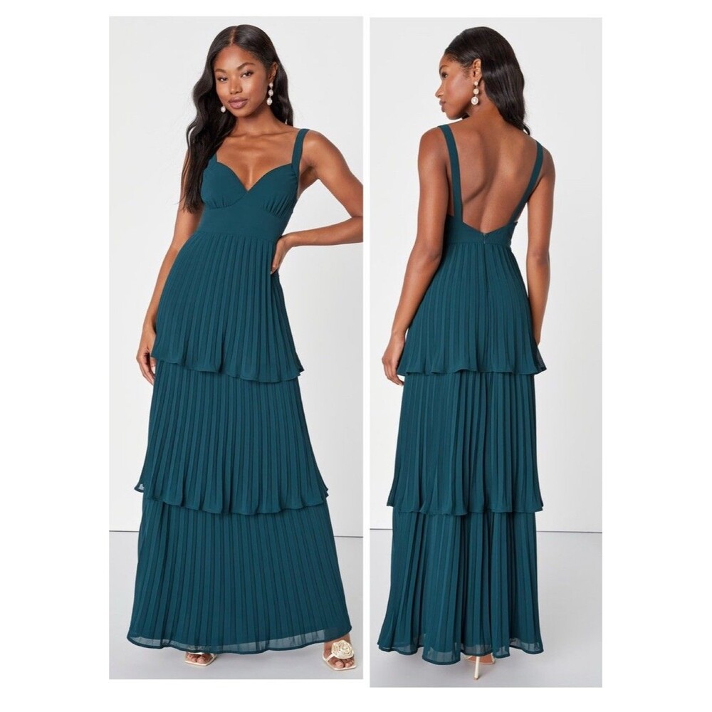 Lulu's Teal Maxi Dress